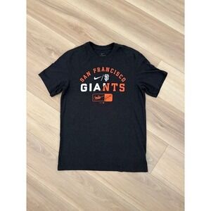 Nike San Francisco Giants MLB T Shirt Mens Medium Black Graphic‎ Tee